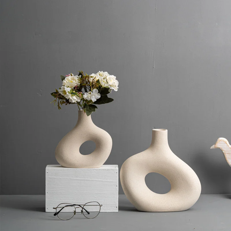 Living Room Display Cabinet Decorative Ornaments Ceramic Vases - Image 2