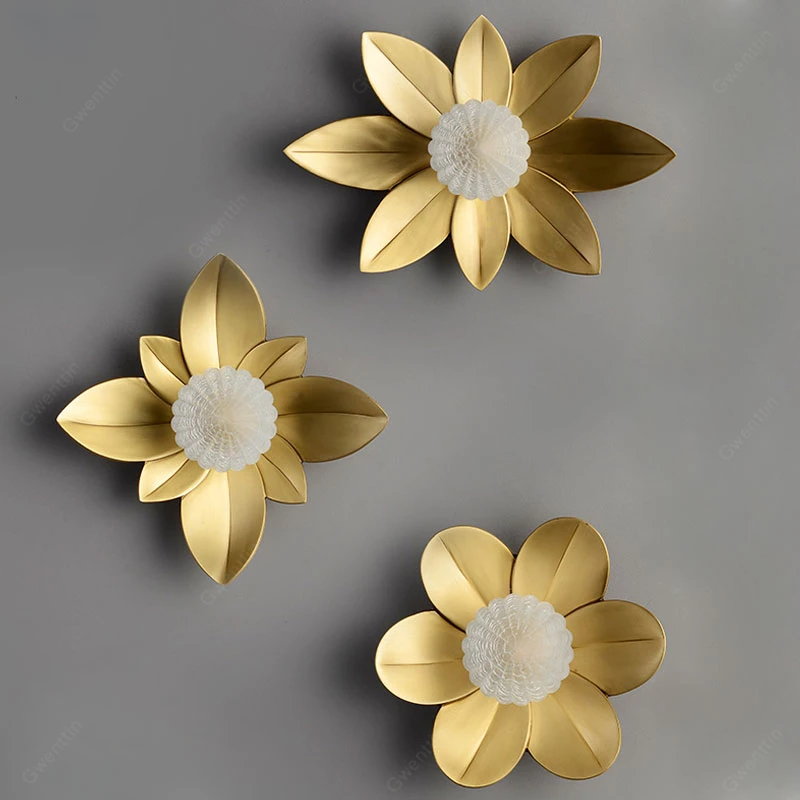 Luxury Lotus Wall Lamp Glass Ball Wall Sconces for Home Art Decor Modern Led Lig - Image 5