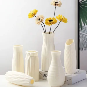 Nordic Plastic Vase Simple Small Fresh Flower Pot Storage Bottle For Flowers Liv