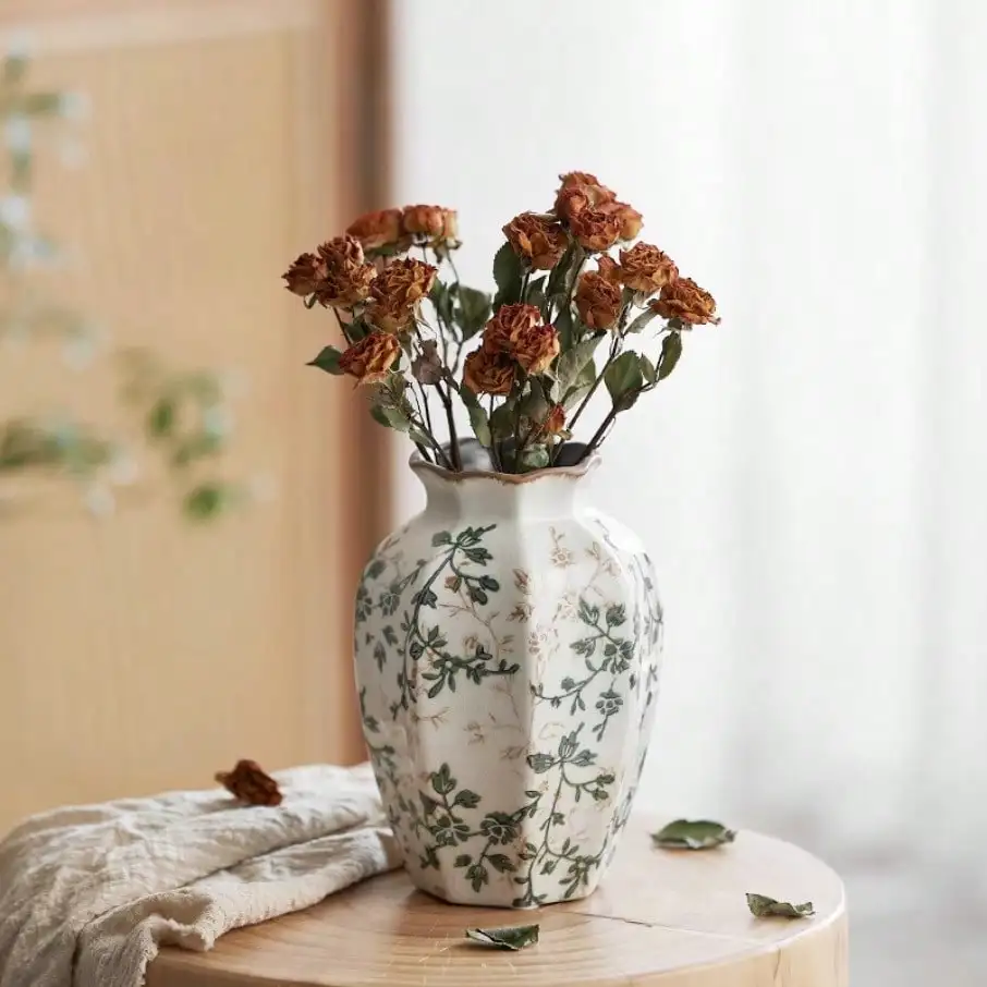 Ice Cracked Ceramic Vase Water Nourishing Flower Arrangement Dried Flower Gift A - Image 4