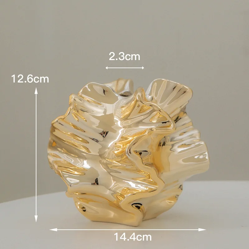 Art Minimalist Vase Ornament Ceramic Coral Vase Nordic White Hotal Office Living - Image 5