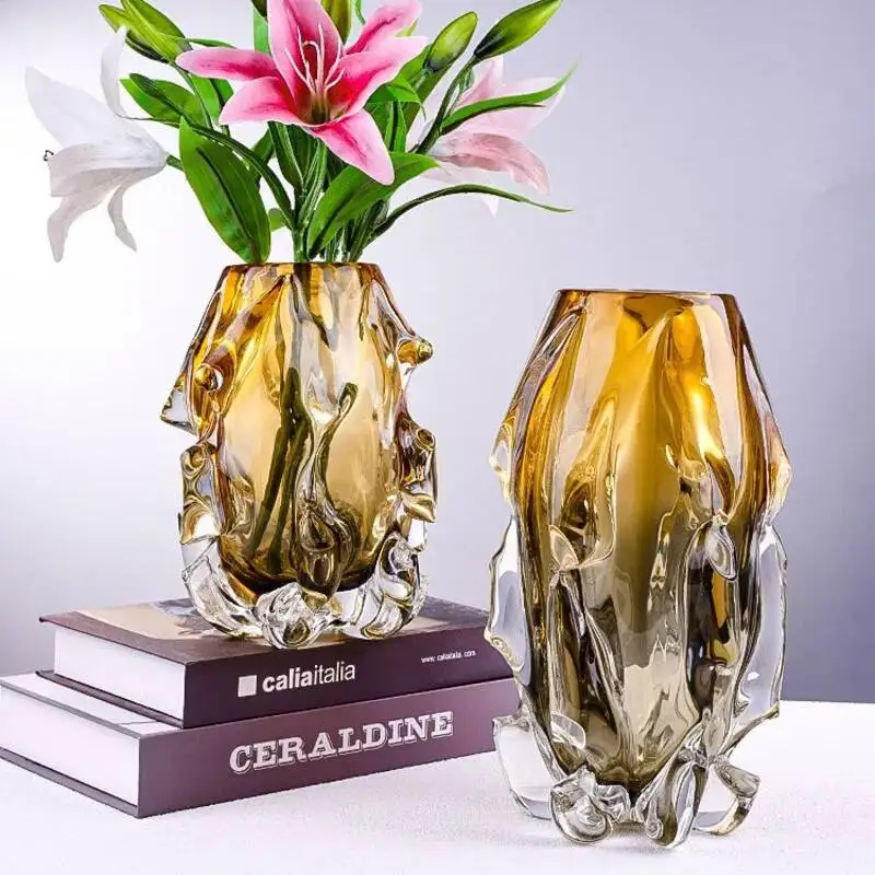 Light Luxury Creative Crystal Glass Vase, Living Room, Entrance, Aquaculture, Fl - Image 3
