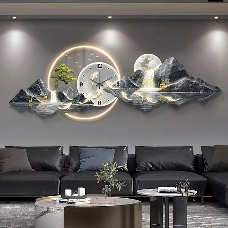 Design Luxury Wall Clocks Living Room Led Aesthetic Minimalist Wall Watch Silent - Image 4