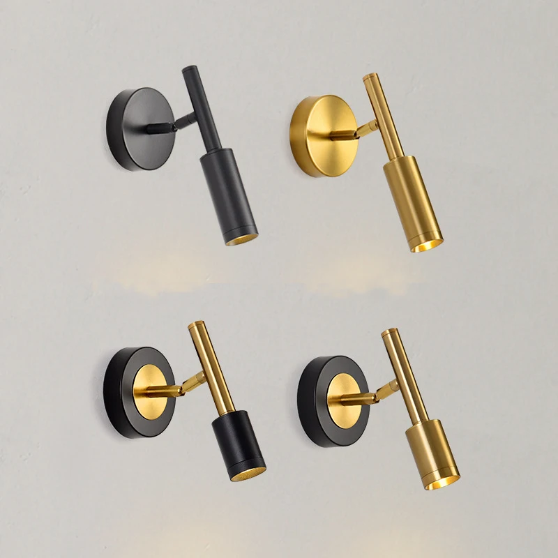 Luxury Modern Gold Bedroom Spot Wall Lamps Metal Body Hotel Room Reading Sconce - Image 4