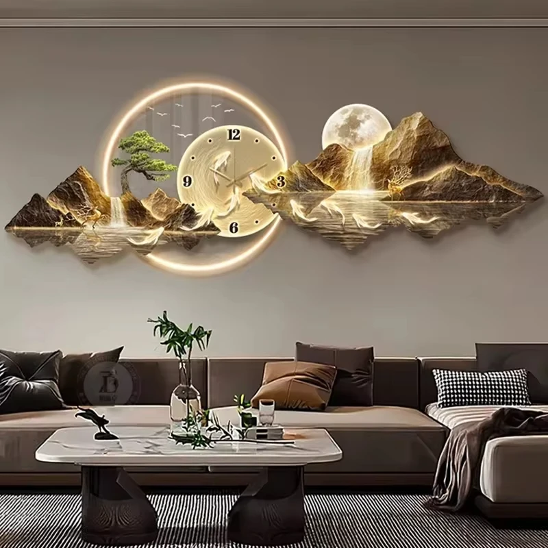Design Luxury Wall Clocks Living Room Led Aesthetic Minimalist Wall Watch Silent - Image 5