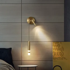 Nordic Bedroom Decoration Wall Lamp Iron Material Linear Light With Reading Spot