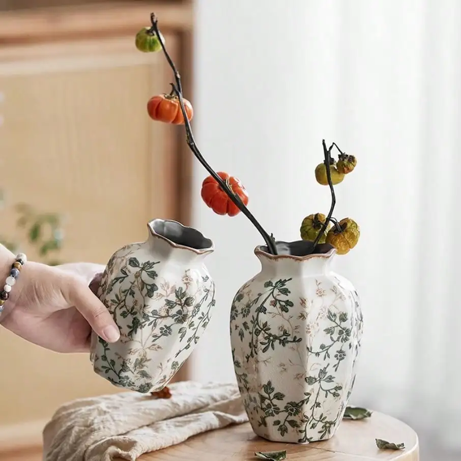 Ice Cracked Ceramic Vase Water Nourishing Flower Arrangement Dried Flower Gift A - Image 2