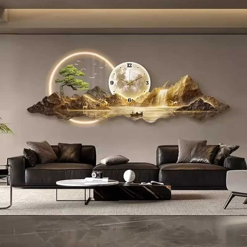 Design Luxury Wall Clocks Living Room Led Aesthetic Minimalist Wall Watch Silent - Image 3