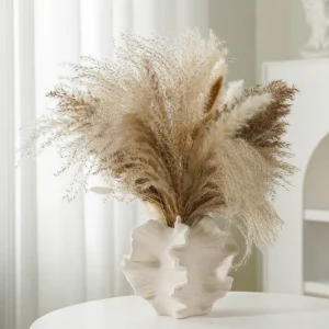 Art Minimalist Vase Ornament Ceramic Coral Vase Nordic White Hotal Office Living